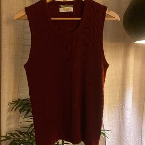 Burgundy vest